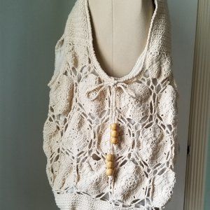 Ivory Crochet Newport News Handbag
